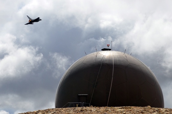 Typhoon passing radome